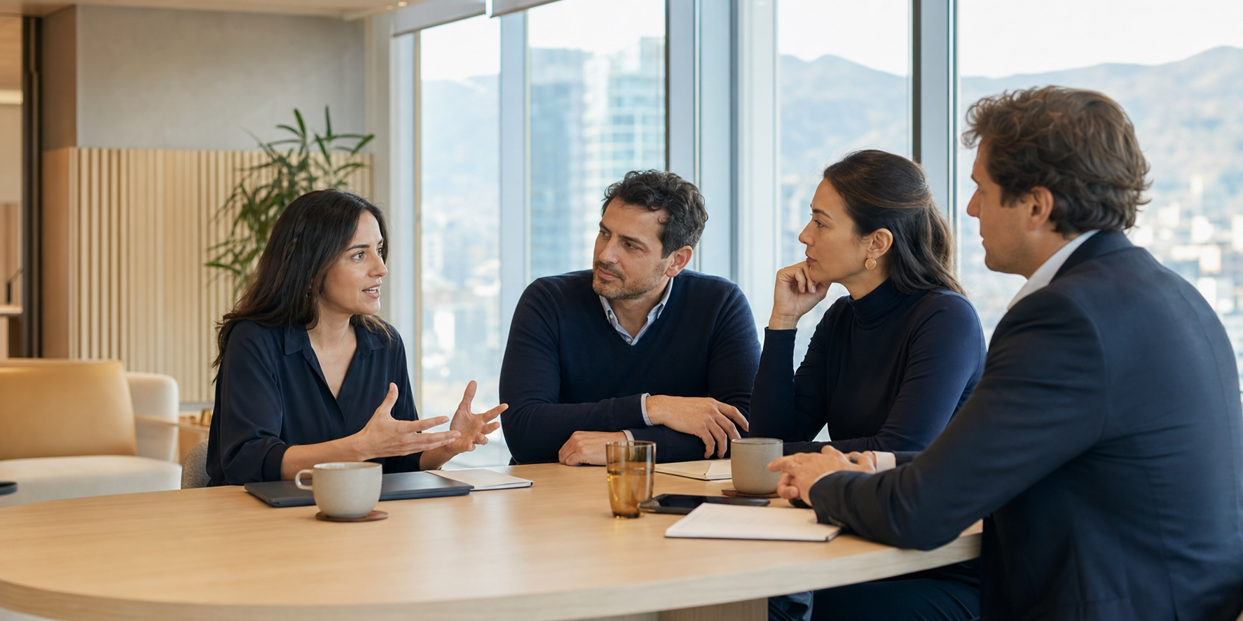 Conversación de coaching ejecutivo y liderazgo